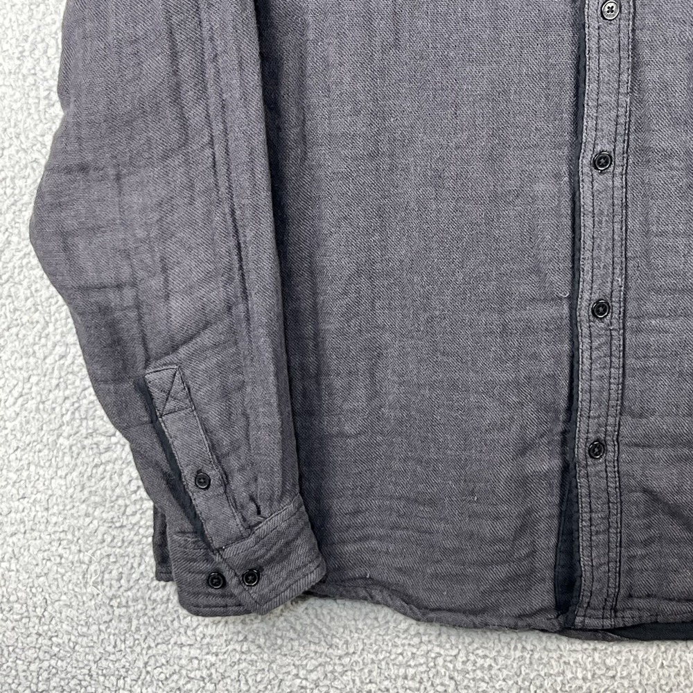 Carbon 2 Cobalt Button Up Flannel Shirt Mens Large Grey Long Sleeve - Picture 4 of 11